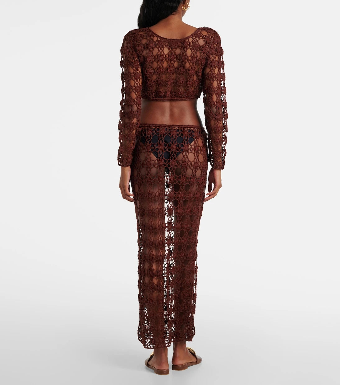 Anna Kosturova - Bella crochet cotton maxi skirt