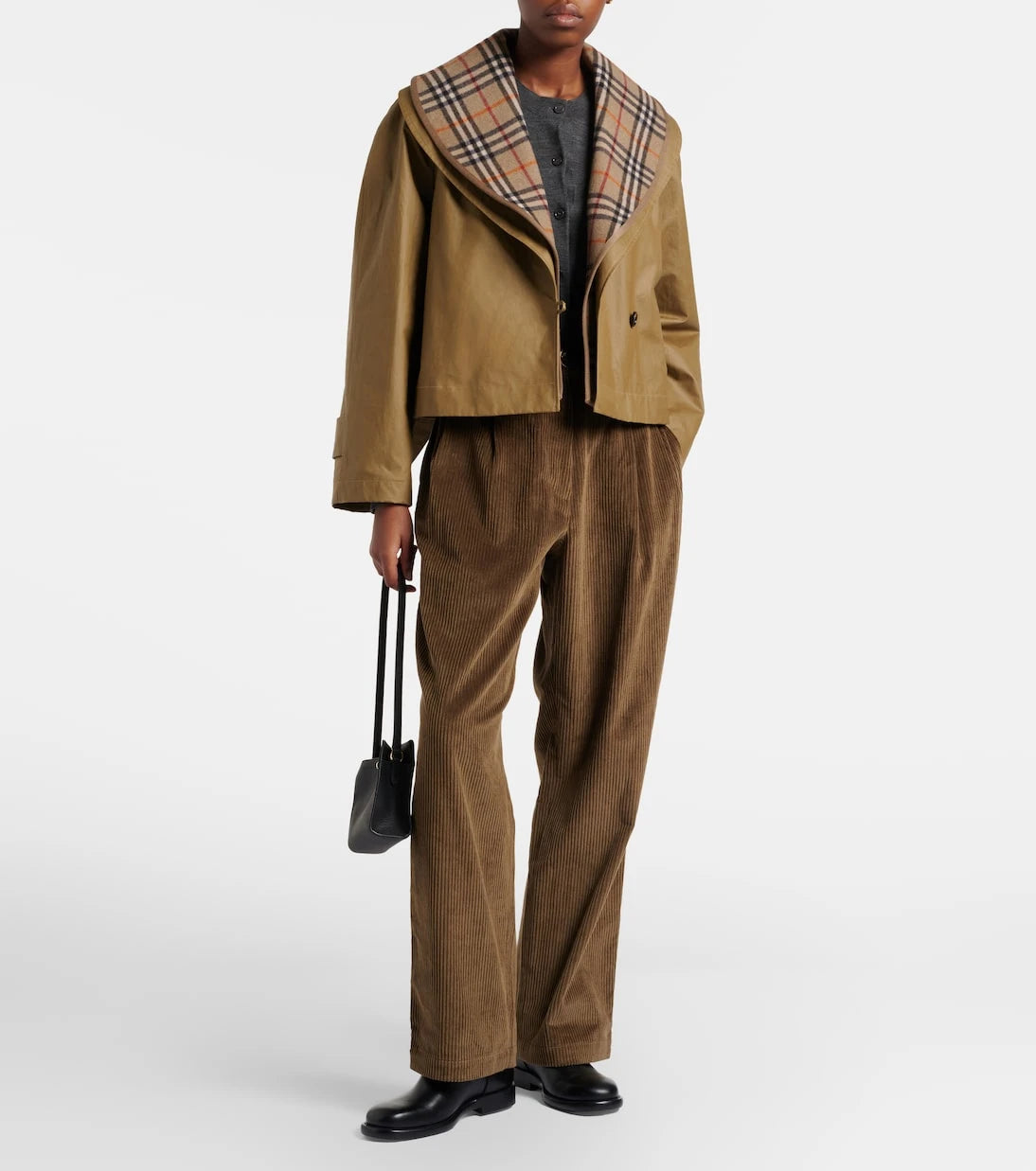 Burberry - سترة قطنية كاروهات من Burberry