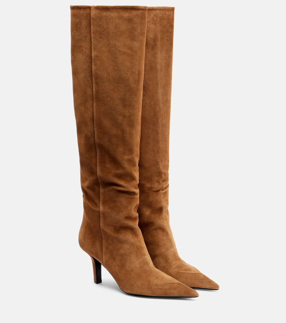 Amina Muaddi - Christine 80 suede knee-high boots
