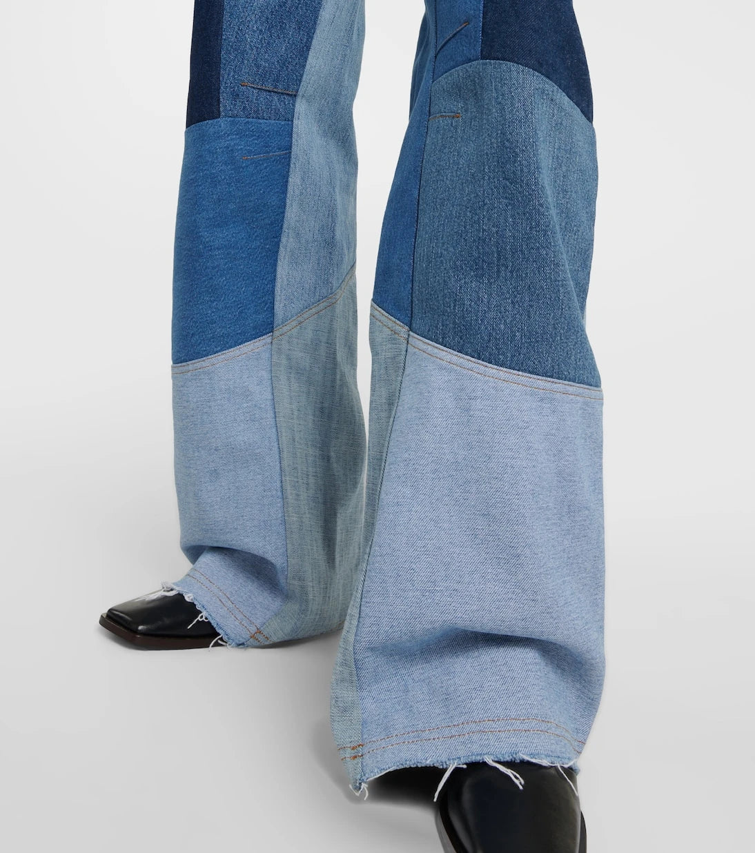 Marine Serre - Regenerated wide-leg jeans