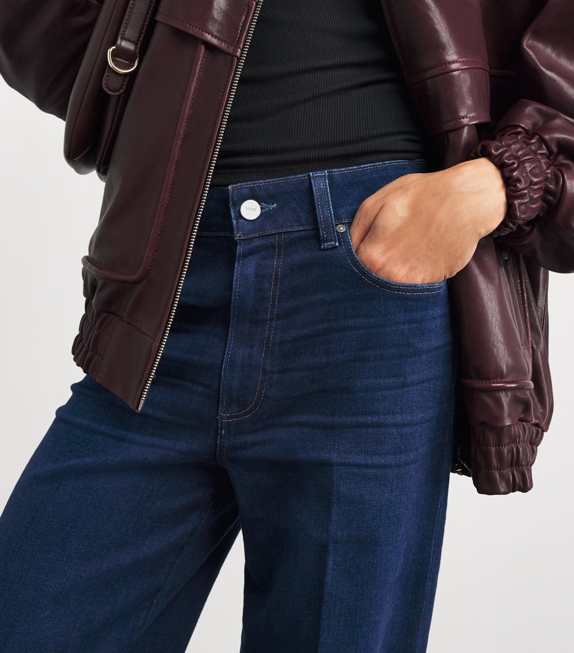 Navy Anessa Wide-Leg Jeans