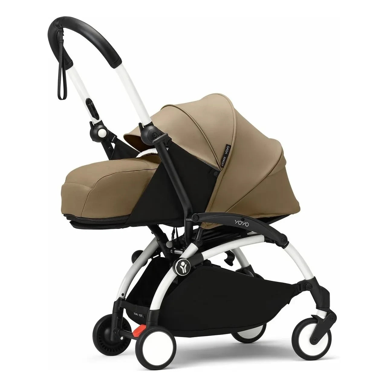 Stokke® - YOYO³ complete stroller 0+ and 6+ White frame | Toffee