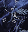 Velvet Embroidered Dahlia Robe ROYAL BLUE/NAVY