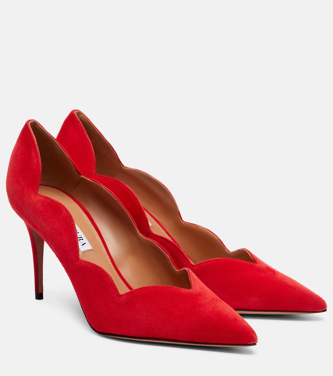 Aquazzura - Petal 85 suede pumps