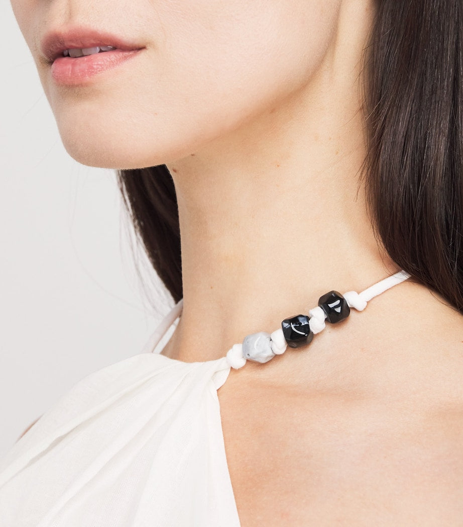 Cotton Azura Halterneck Crop Top IVORY