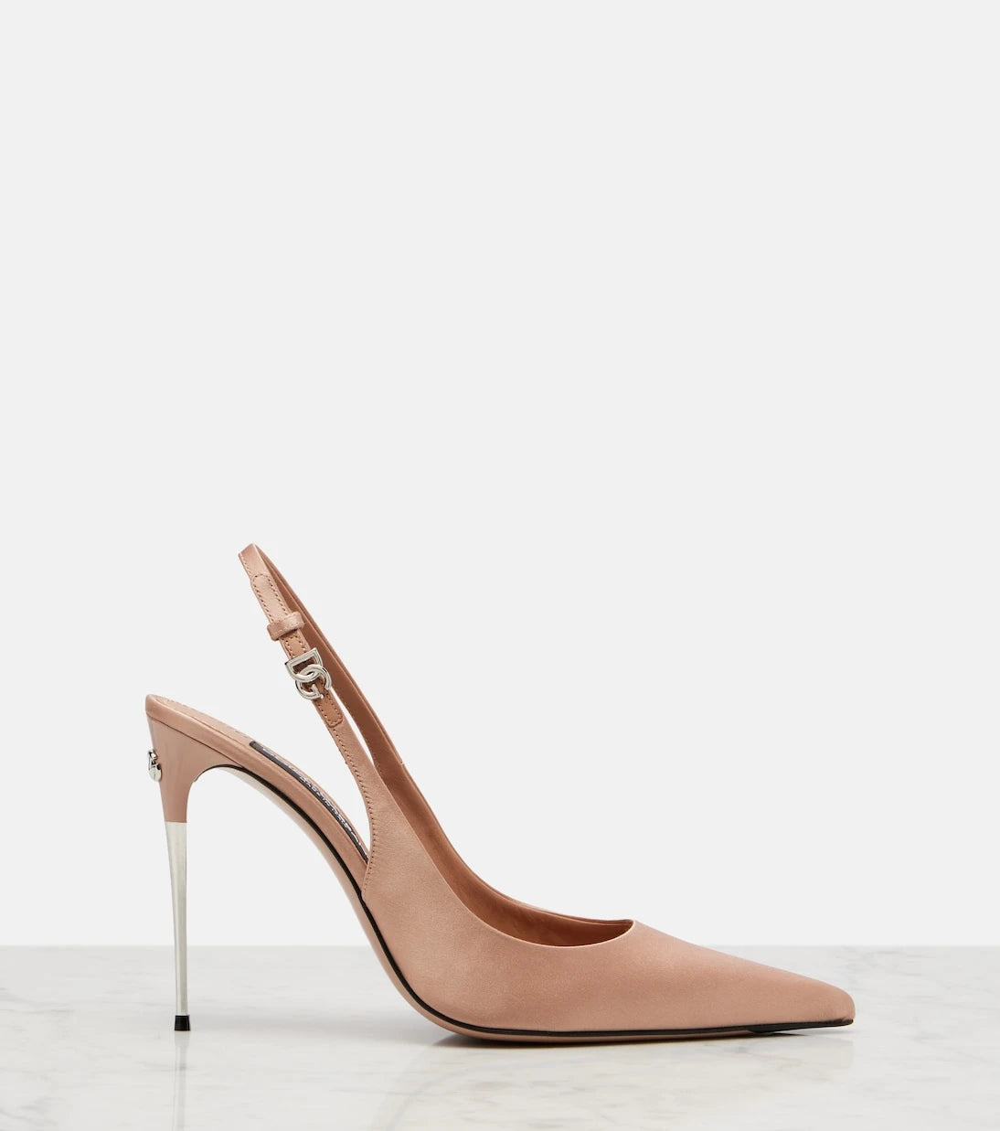 Dolce&Gabbana - DG satin slingback pumps