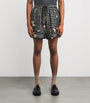 AMIRI Silk Bleached Bandana Print Shorts