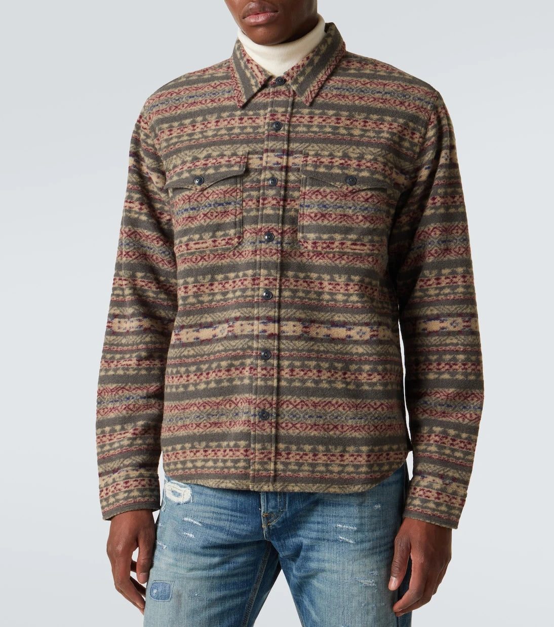 RRL - Hector wool-blend overshirt