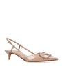 Valentino Garavani Nude Slingback Logo Heels 40