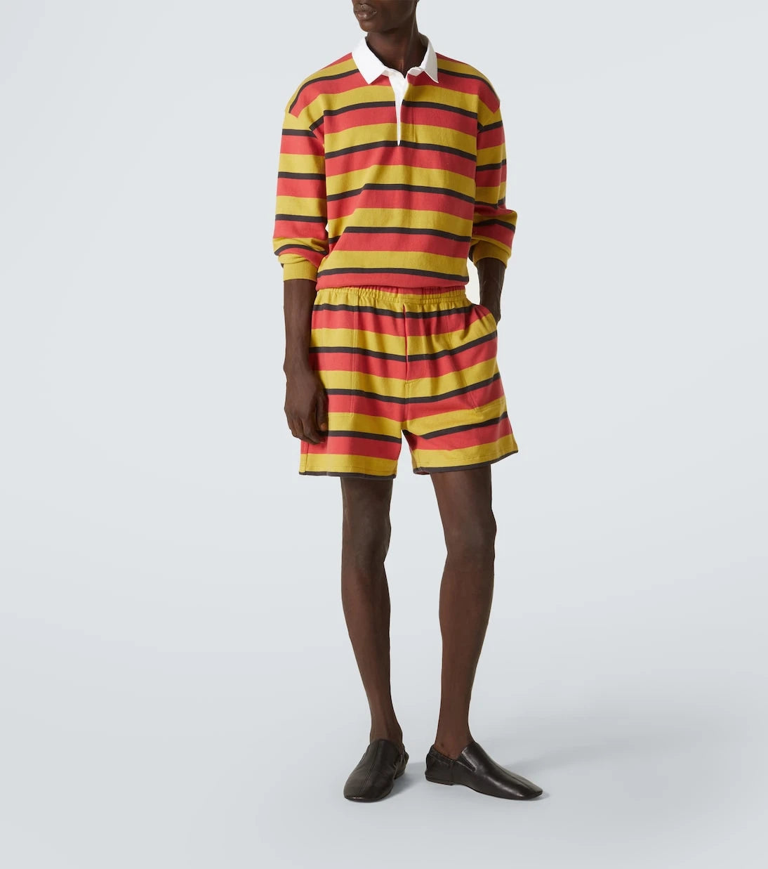 Bode - Rec striped cotton jersey shorts