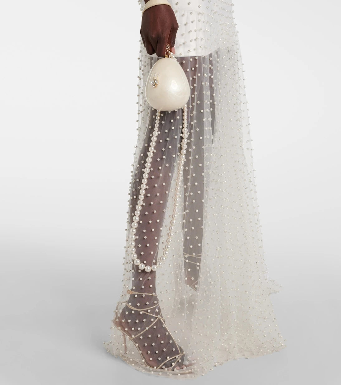 Norma Kamali - Embellished mesh gown