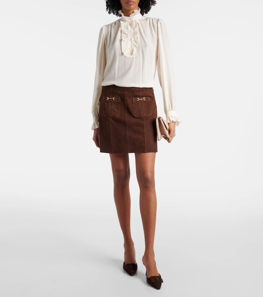 Rixo - Wiley suede miniskirt