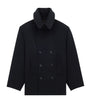 Saint Laurent Black Wool Pea Coat