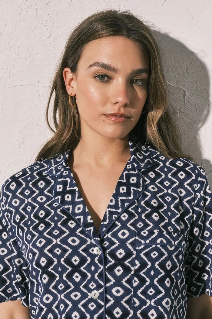 women'secret viskoz kadın gömlek tarzı pijama