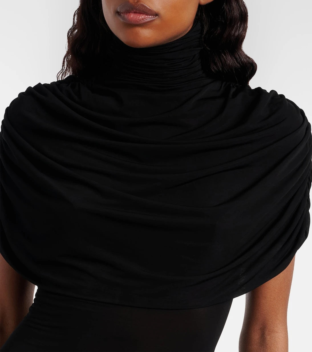 Magda Butrym - Floral-appliqué caped bodysuit