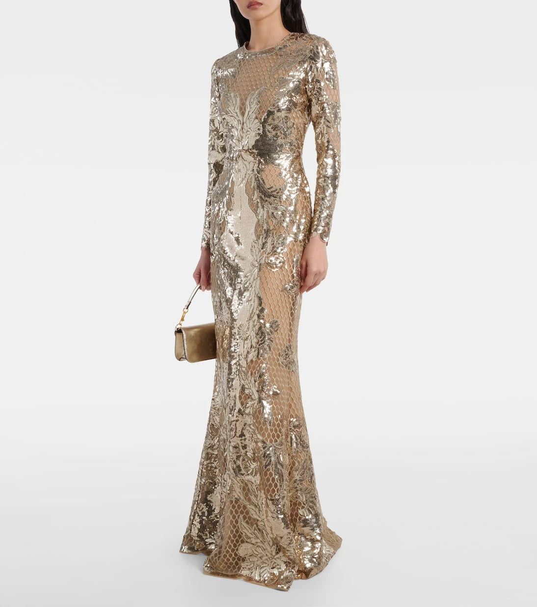 Elie Saab - Embroidered sequined tulle gown
