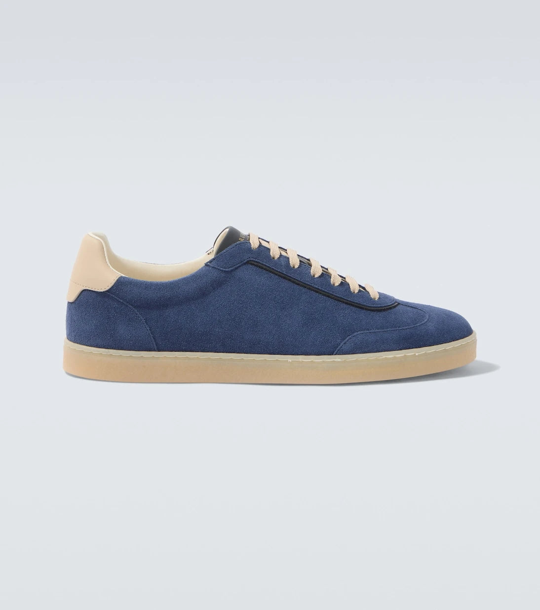 Brunello Cucinelli - Leather-trimmed suede sneakers