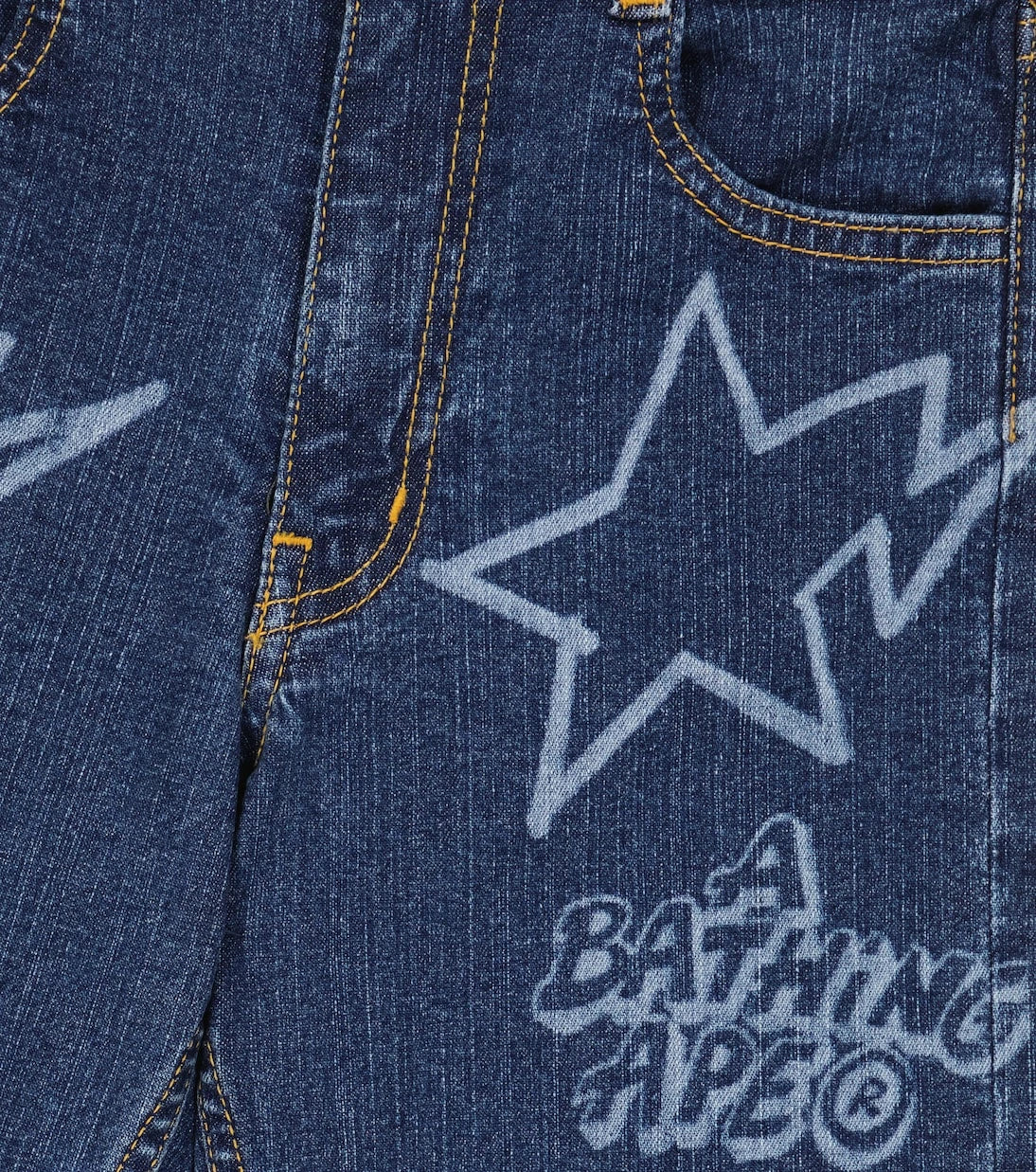 BAPE Kids - Printed jeans