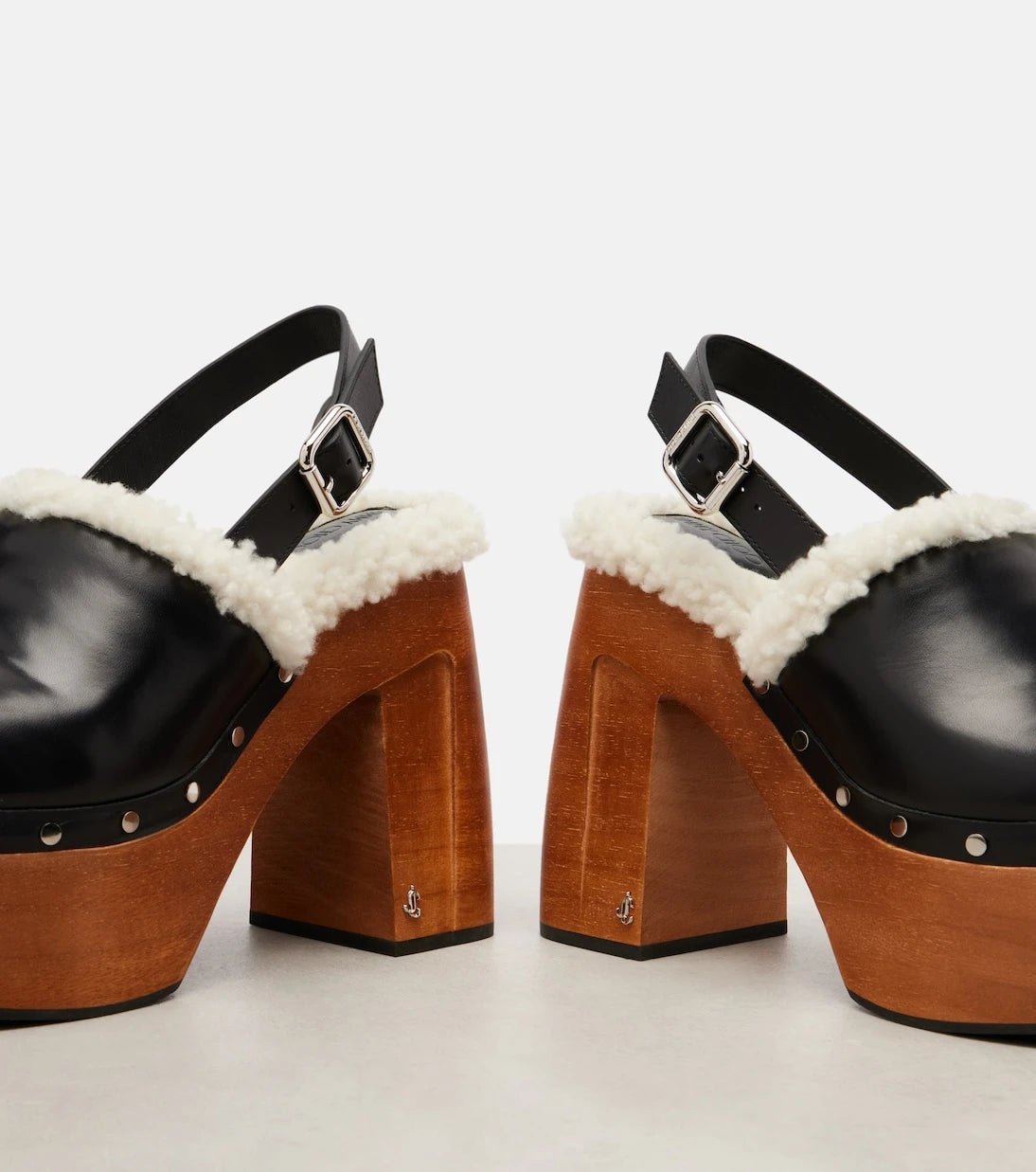 Jimmy Choo - Alida 135 leather platform clogs