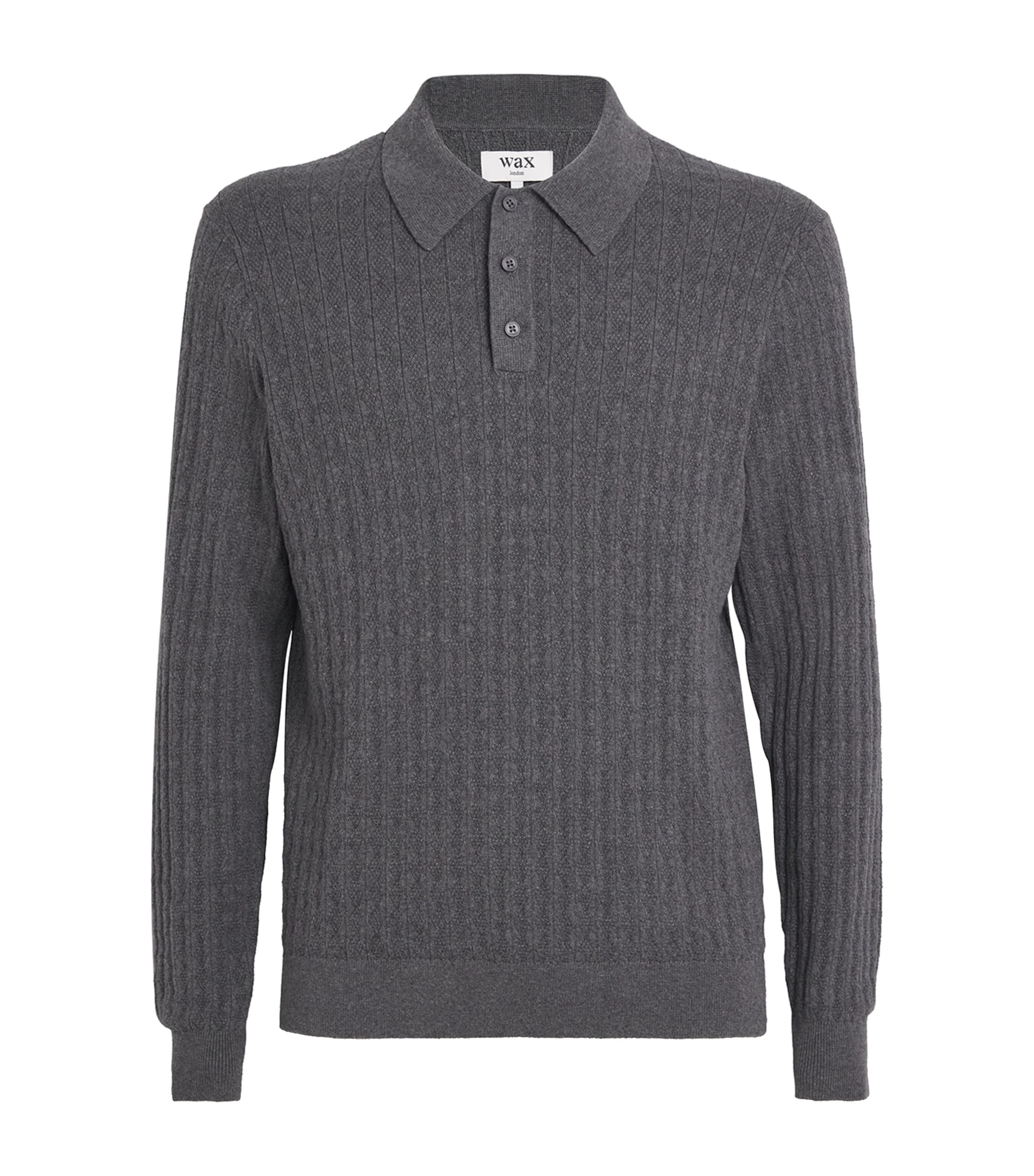Cotton-Cashmere Oban Polo Sweater