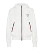 Techno Cotton Piqué Zip-Up Hoodie