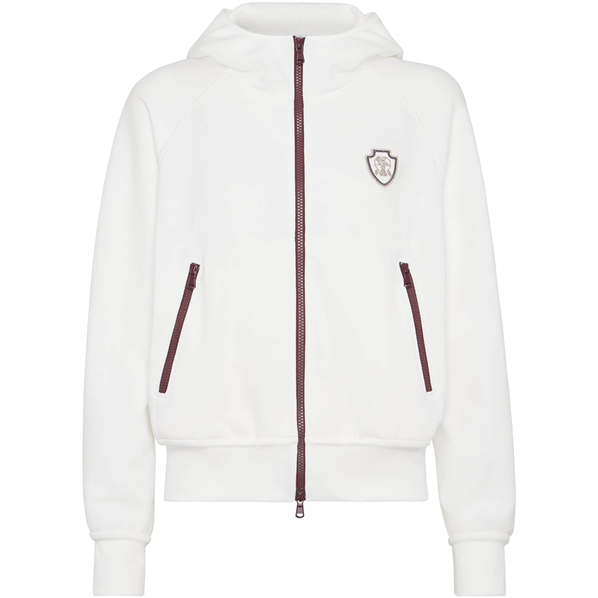 Techno Cotton Piqué Zip-Up Hoodie