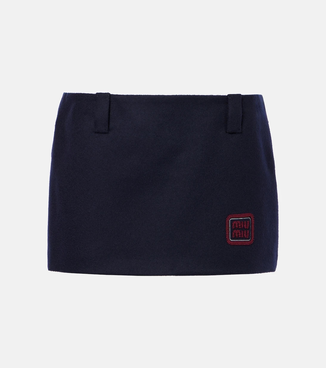 Miu Miu - Wool and cashmere velour miniskirt