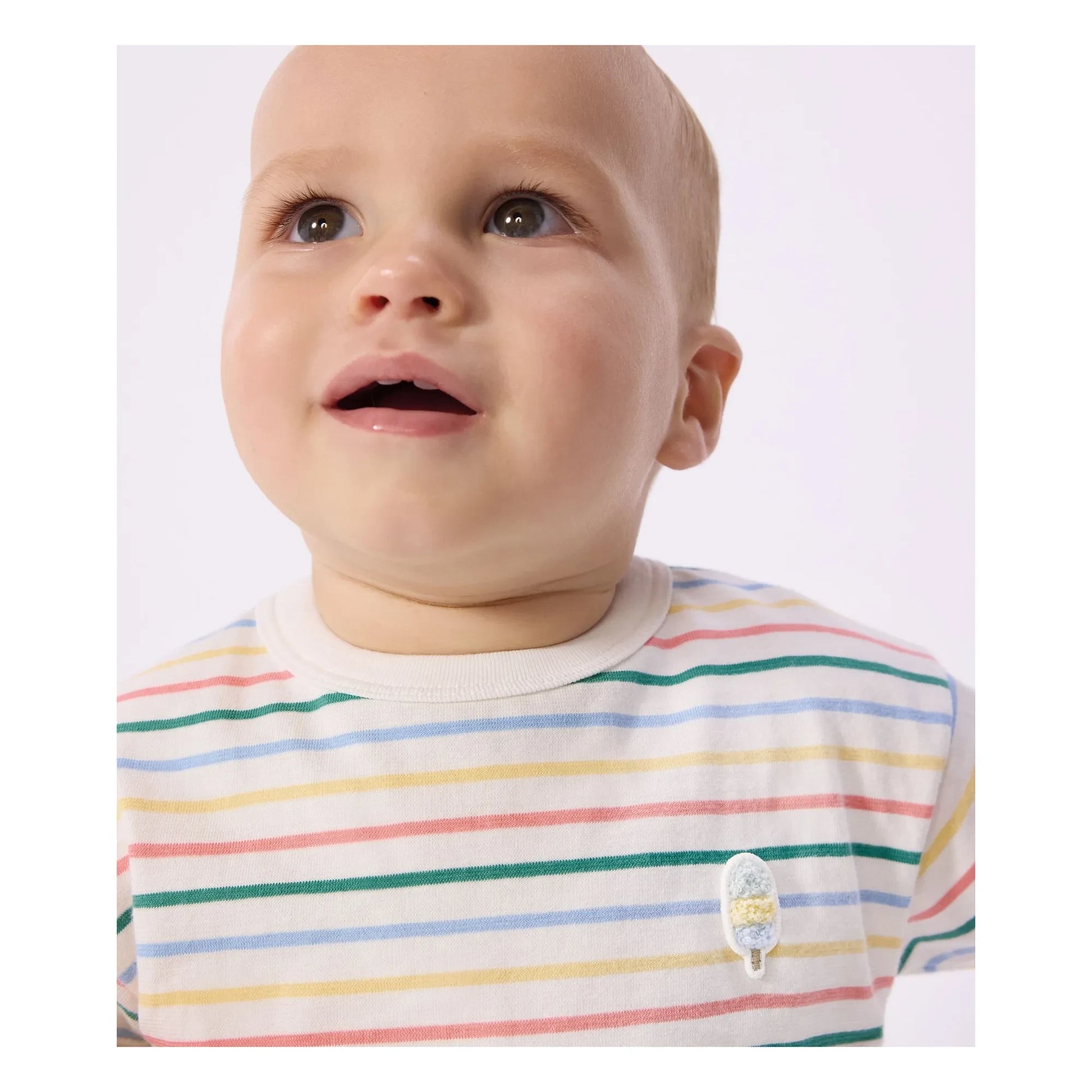 Petit Bateau - Striped Ice T-shirt | White