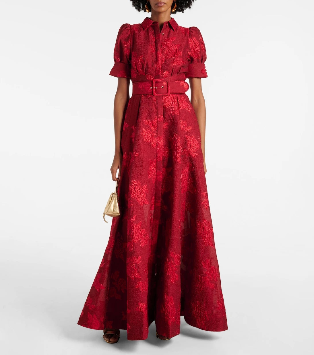 Rebecca Vallance - Henrietta belted brocade gown