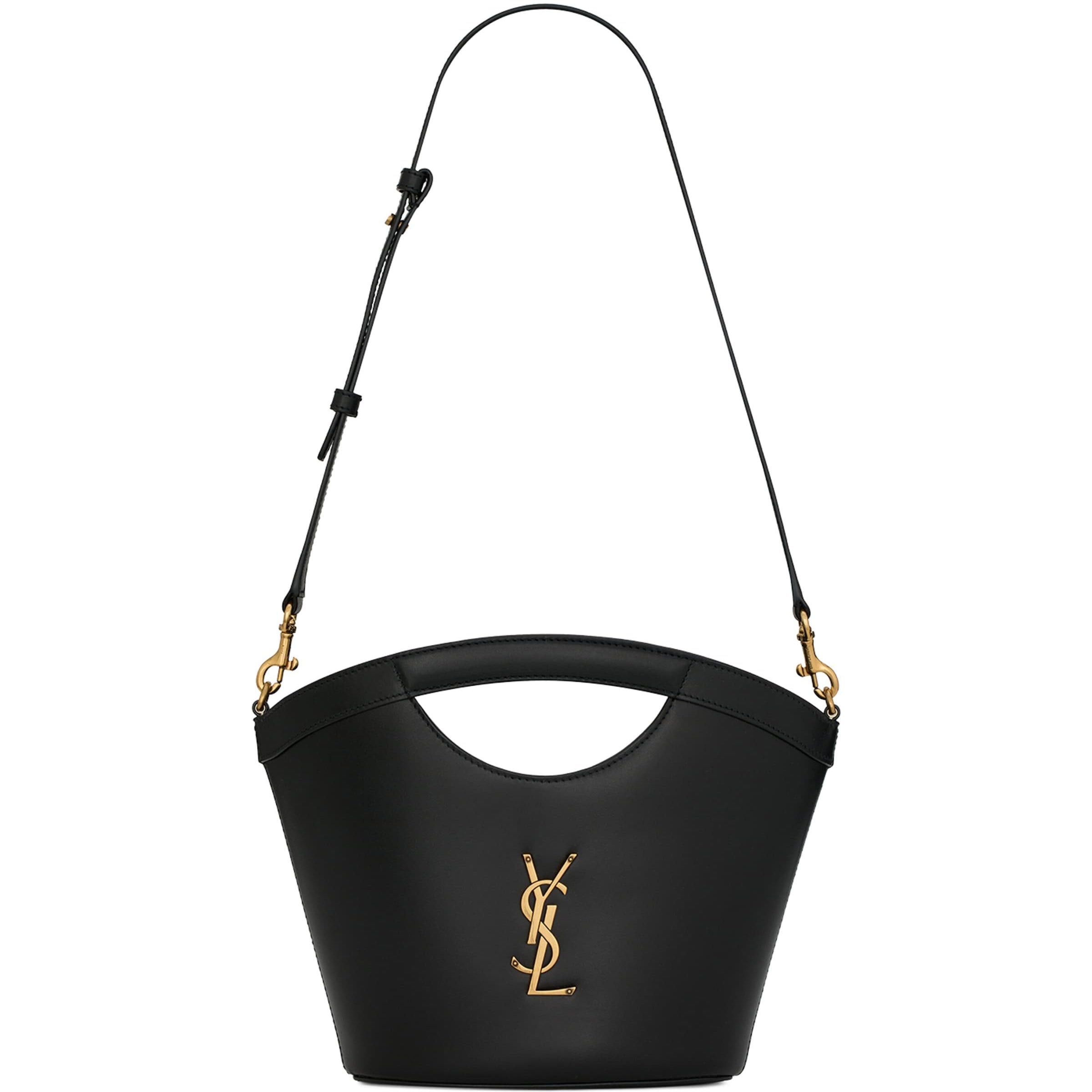 Saint Laurent Black Mini Leather Tote Bag