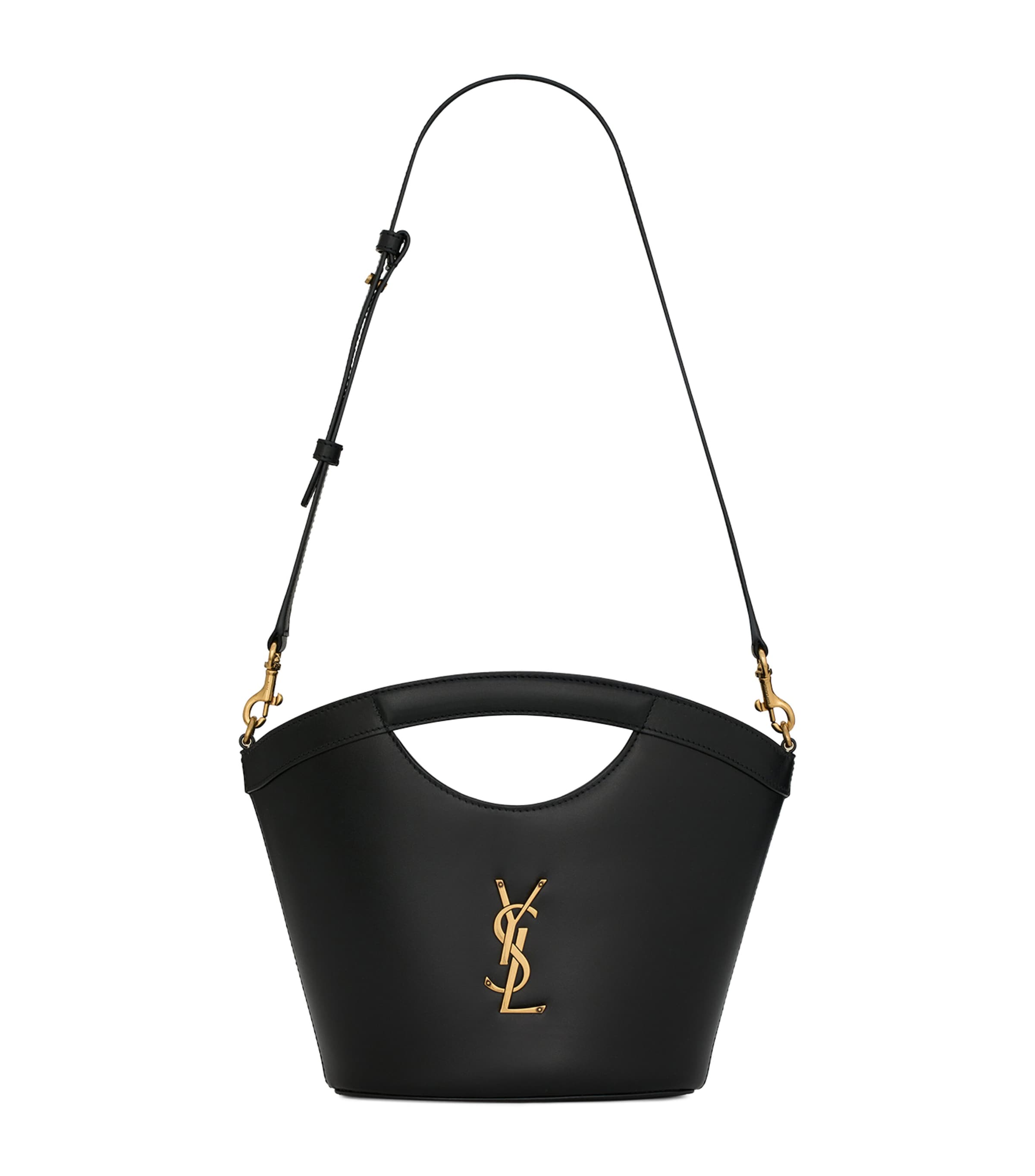 Saint Laurent Black Mini Leather Tote Bag
