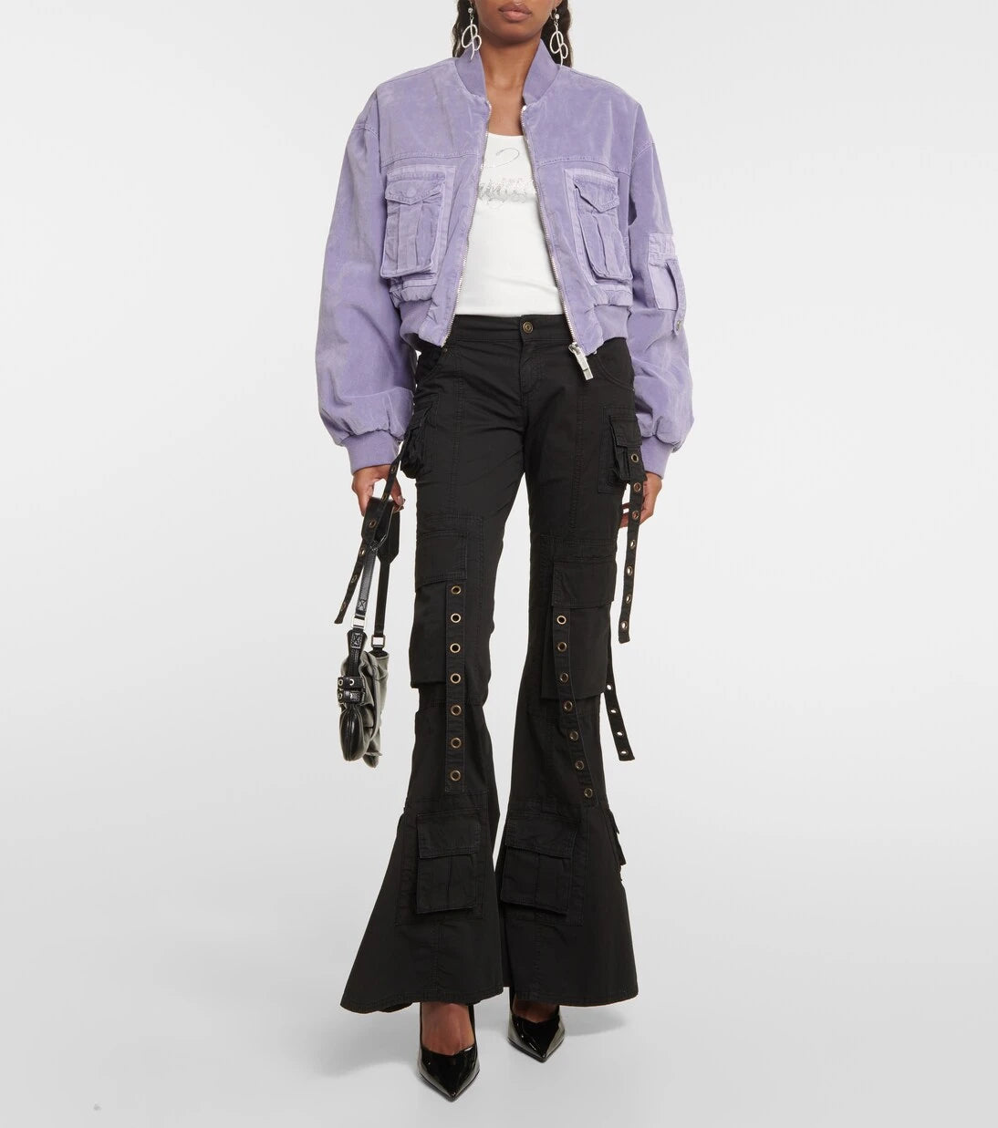 Blumarine - Velvet bomber jacket