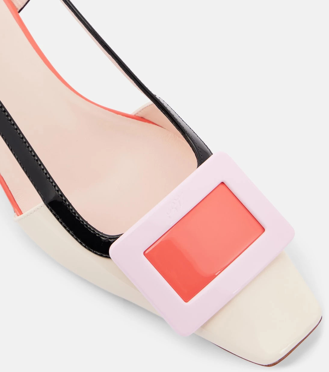 Roger Vivier - Belle Vivier 45 patent leather slingback pumps