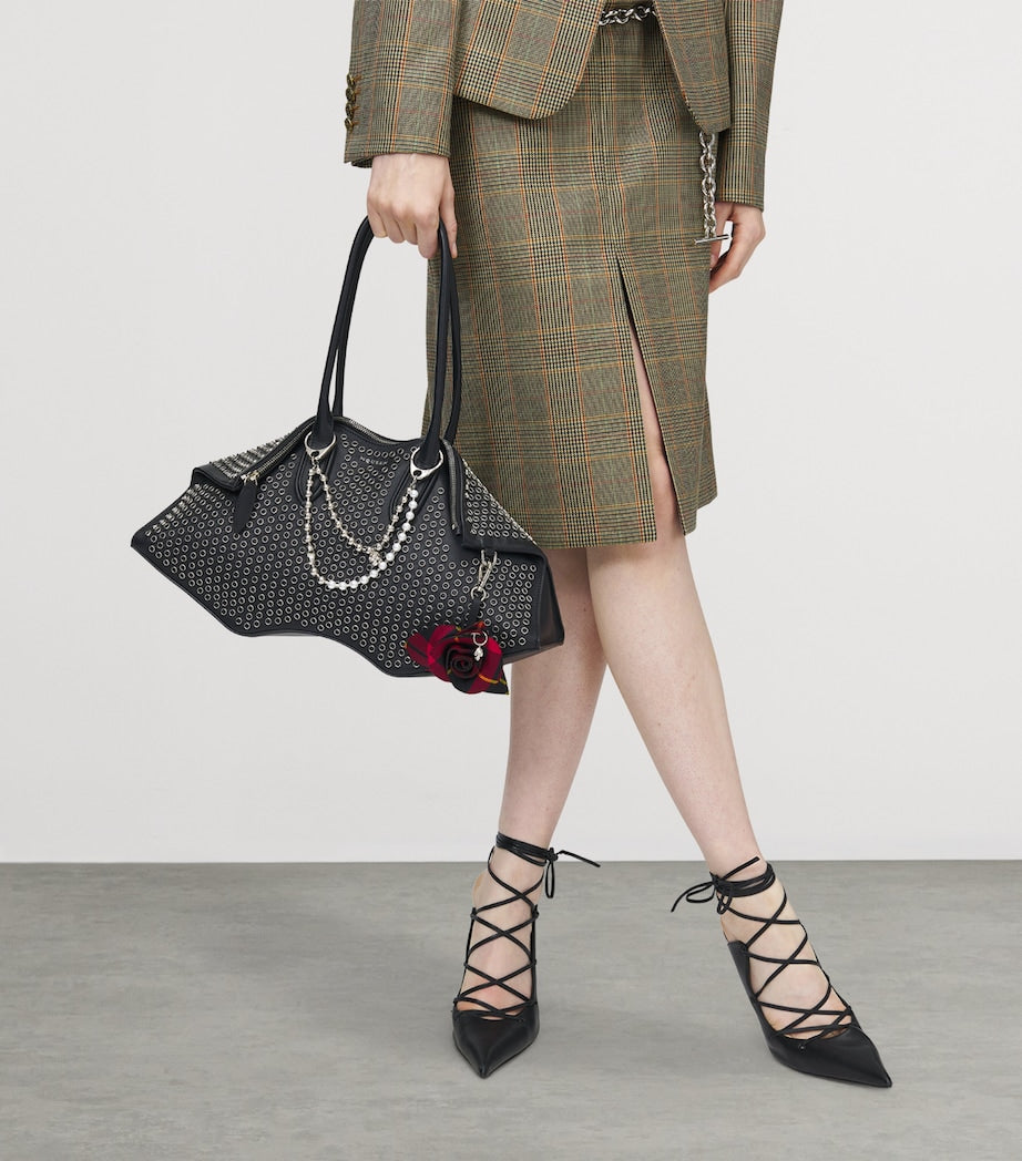 McQueen Leather Ghillie Pumps 105