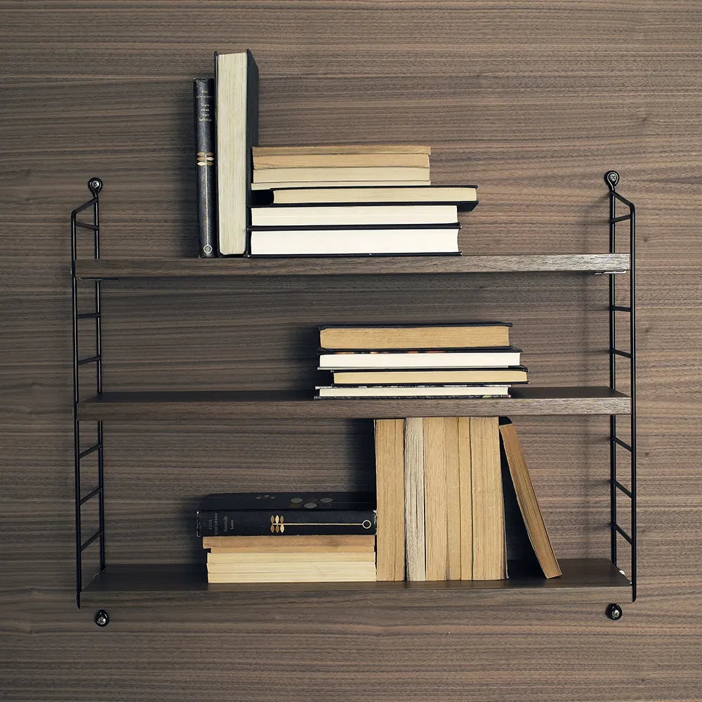 String Furniture - Pocket Walnut Shelf | Black