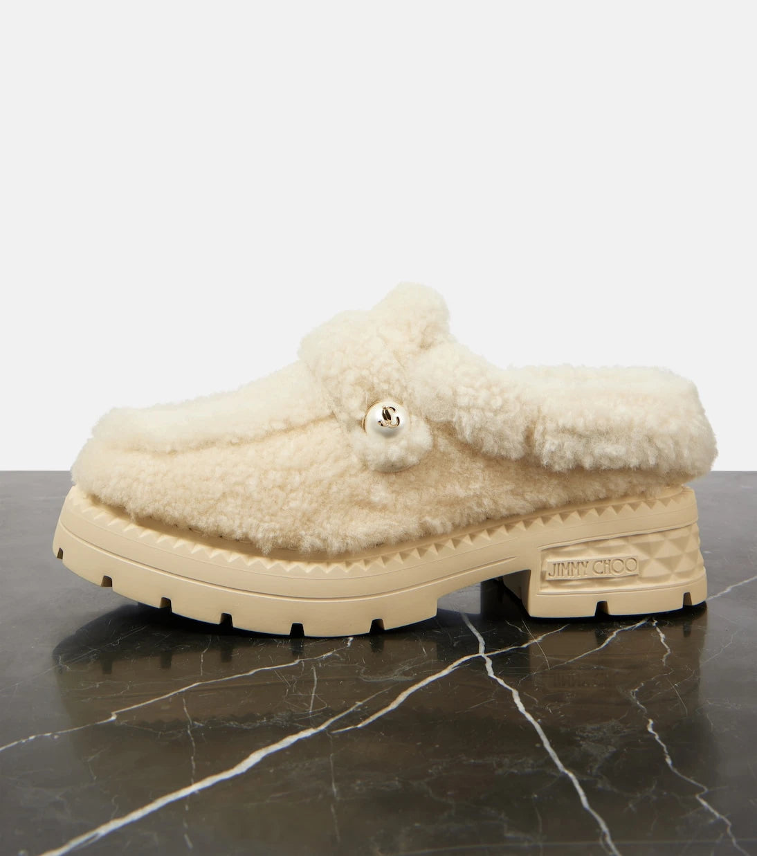 Jimmy Choo - Shea shearling platform mules