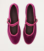 Flabelus Pink Velvet Nomi Mary Jane Flats