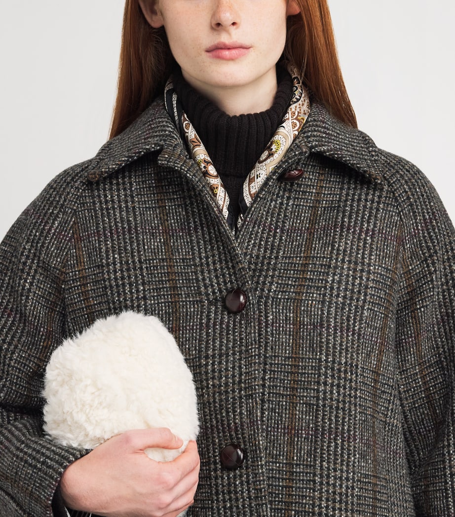 Weekend Max Mara Brown Prince of Wales Check Coat