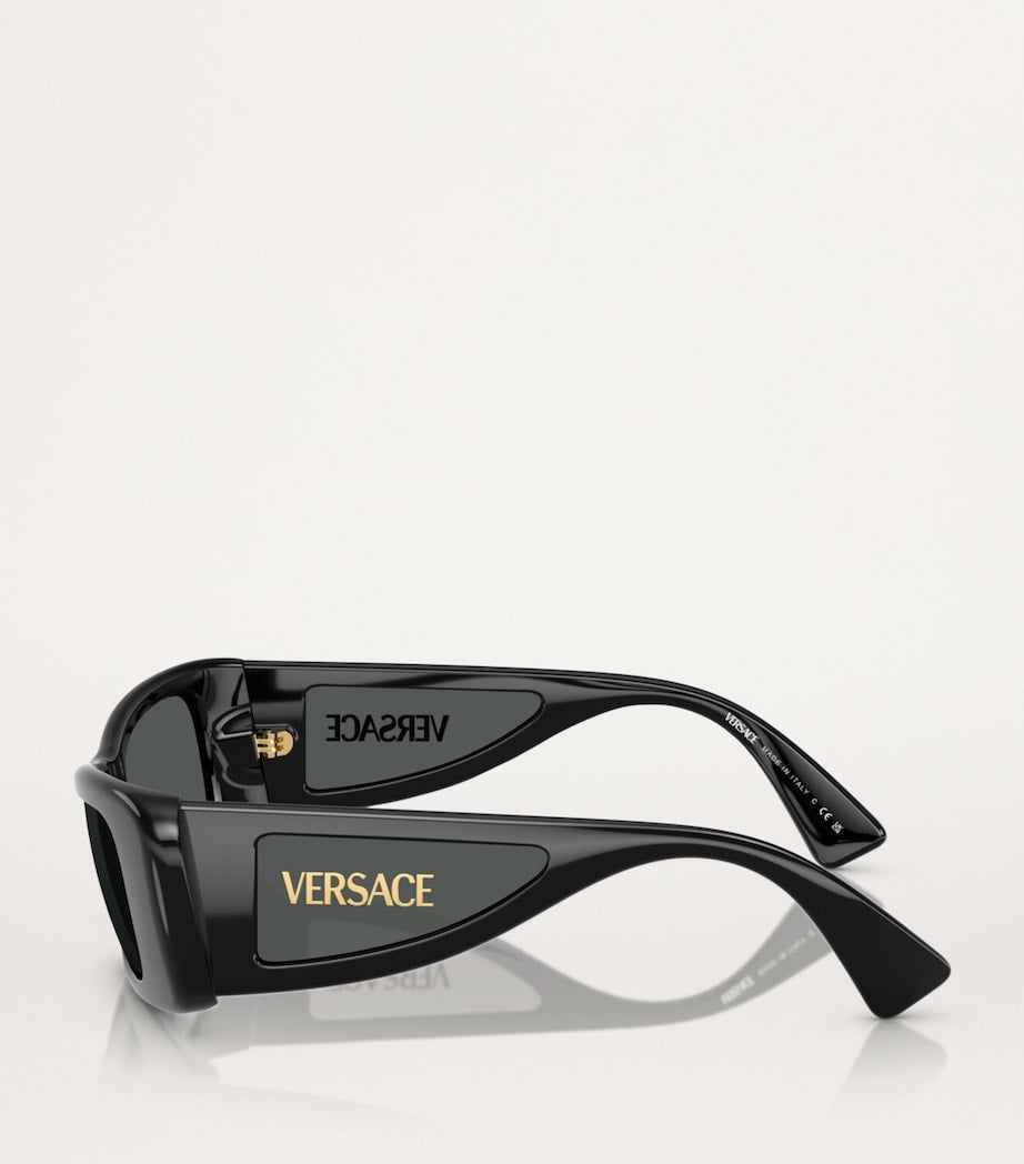 Black Acetate Rectangular Sunglasses
