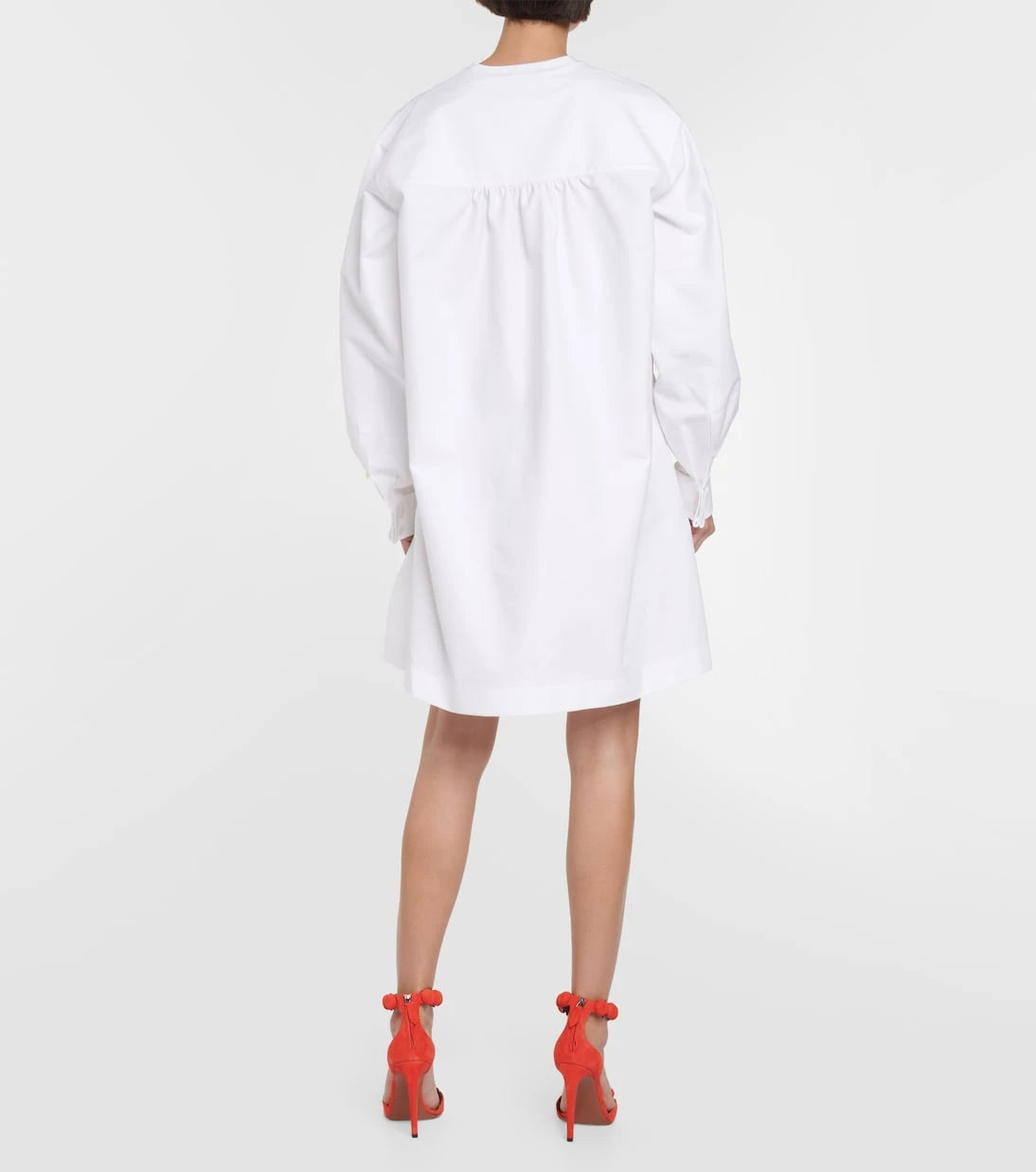 Alaïa - فستان قصير من القطن البوبلين