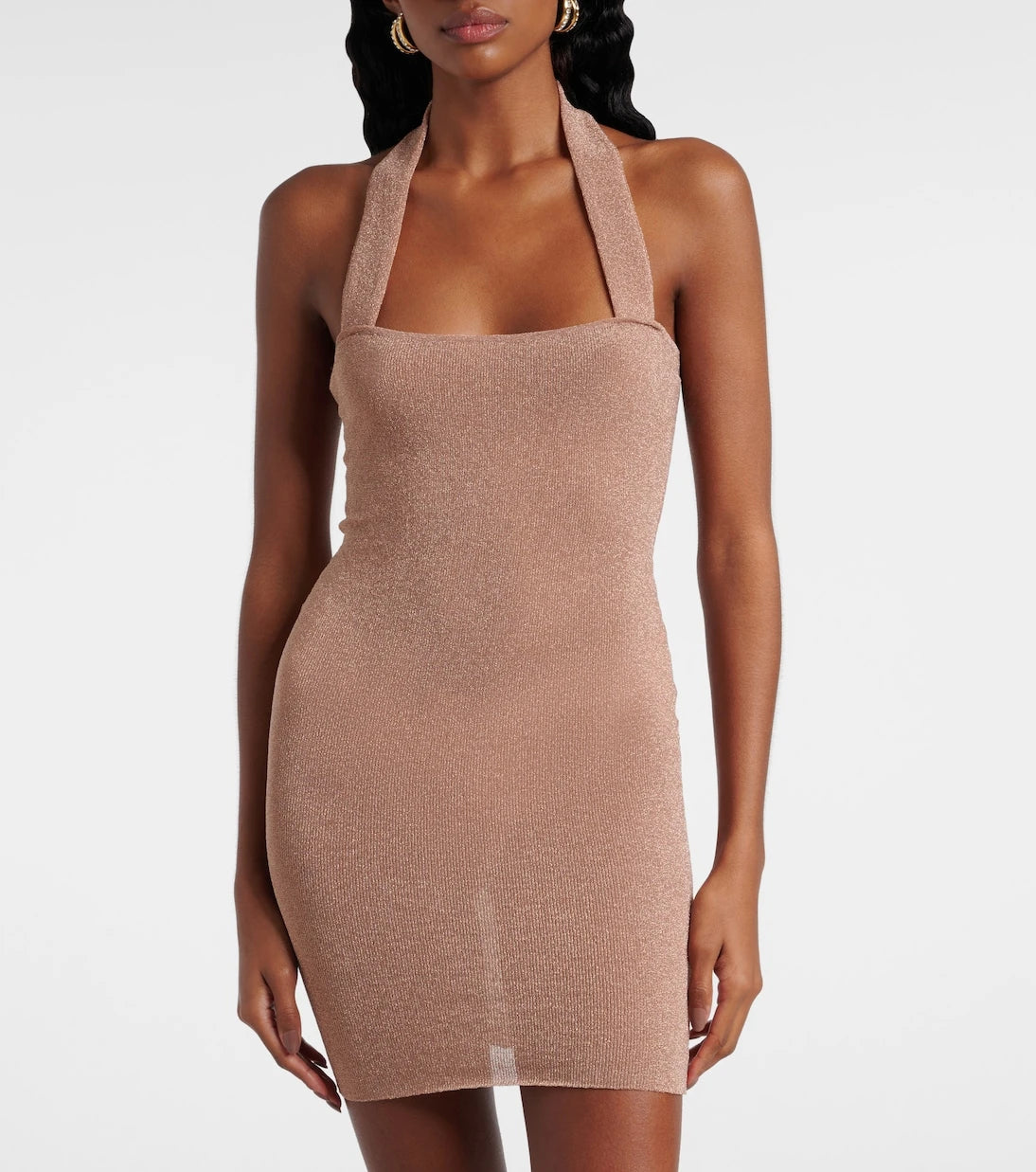 Aya Muse - Draped lamé minidress