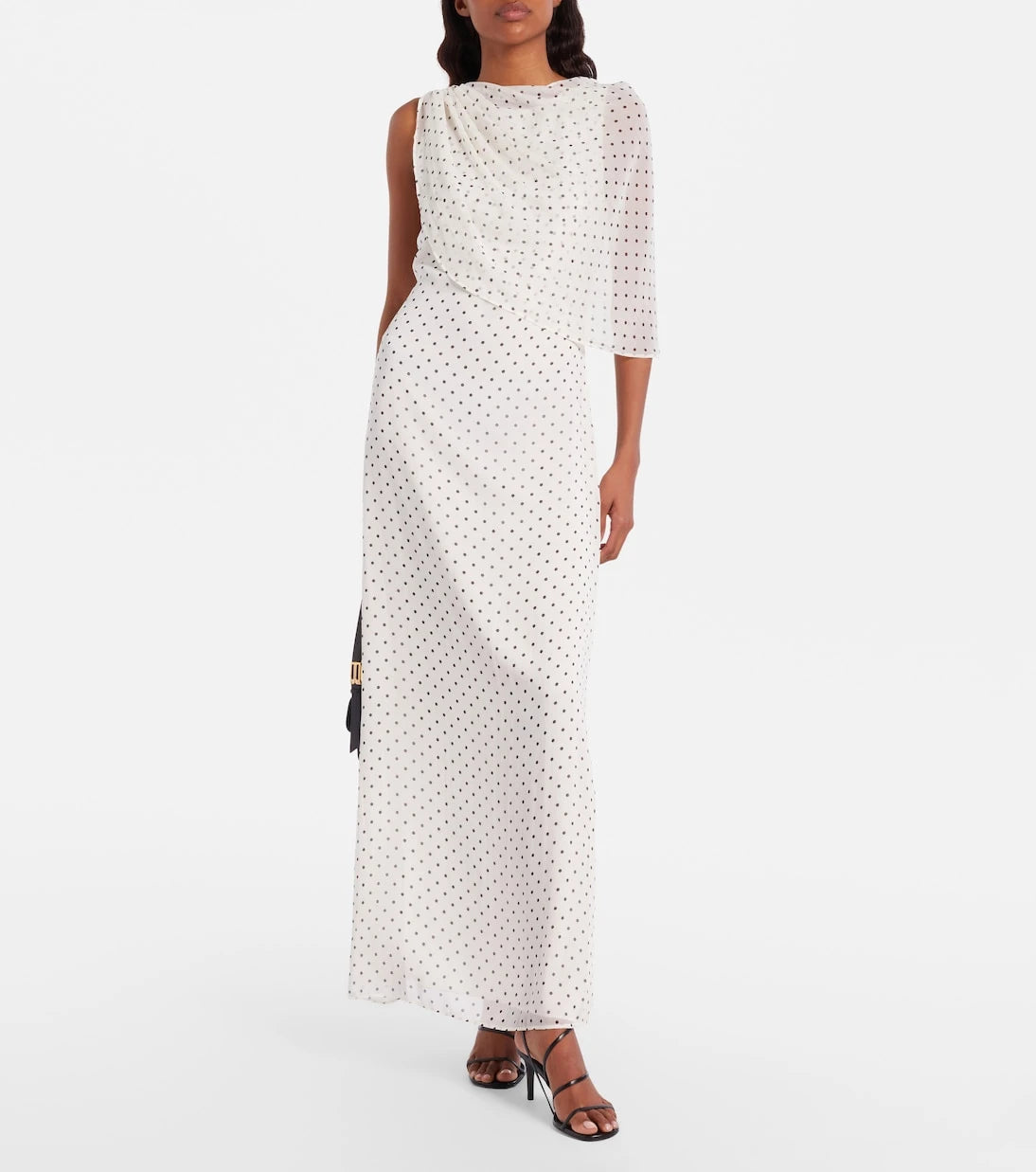 Rotate - Adela polka-dot chiffon gown