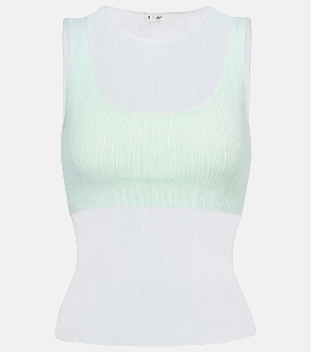 Simkhai - Oakley Plisse semi-sheer tank top