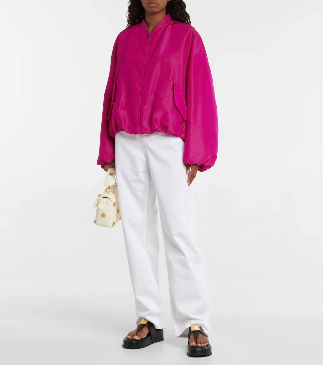 Valentino - High-rise wide-leg jeans
