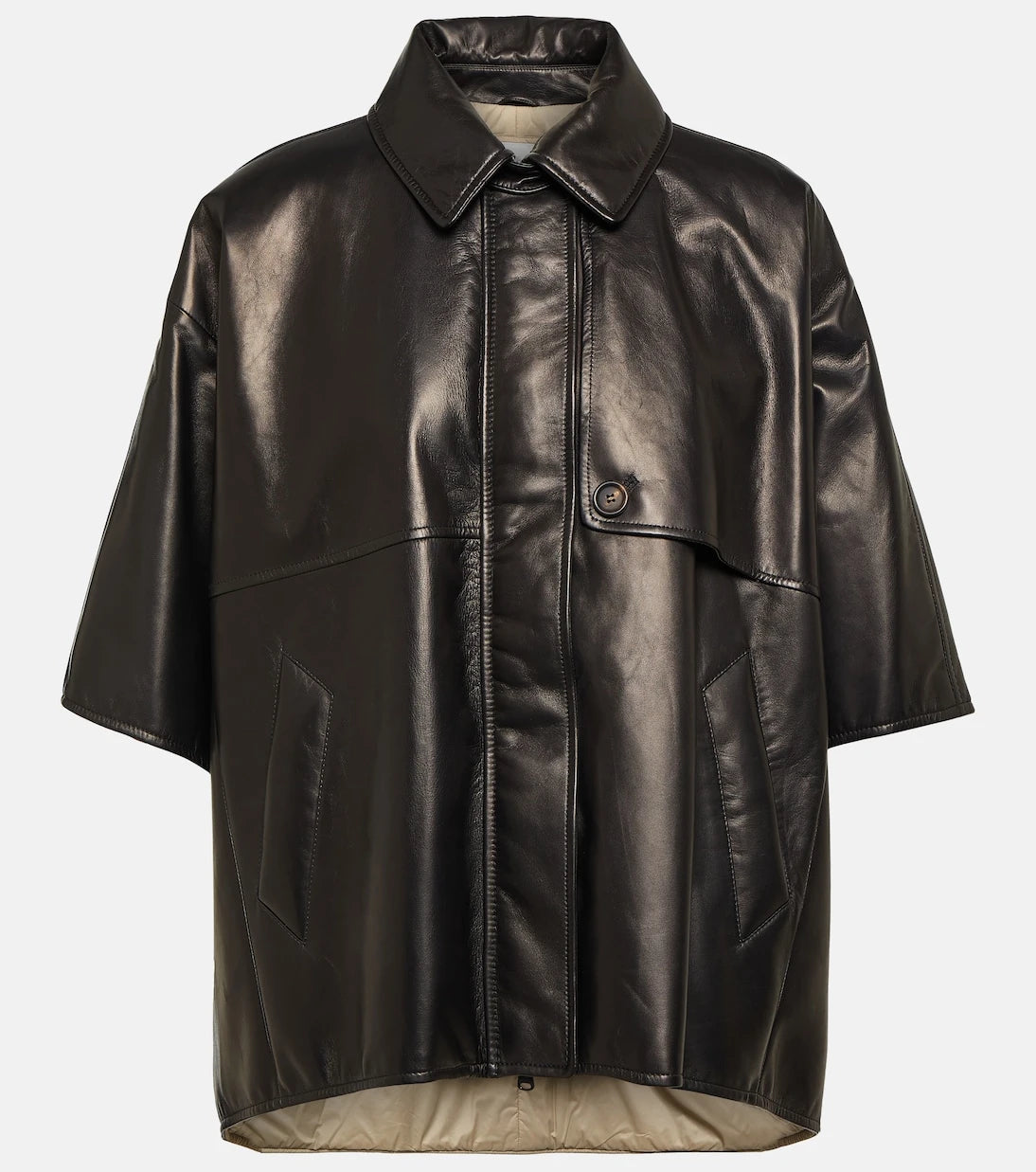 Brunello Cucinelli - Leather overshirt