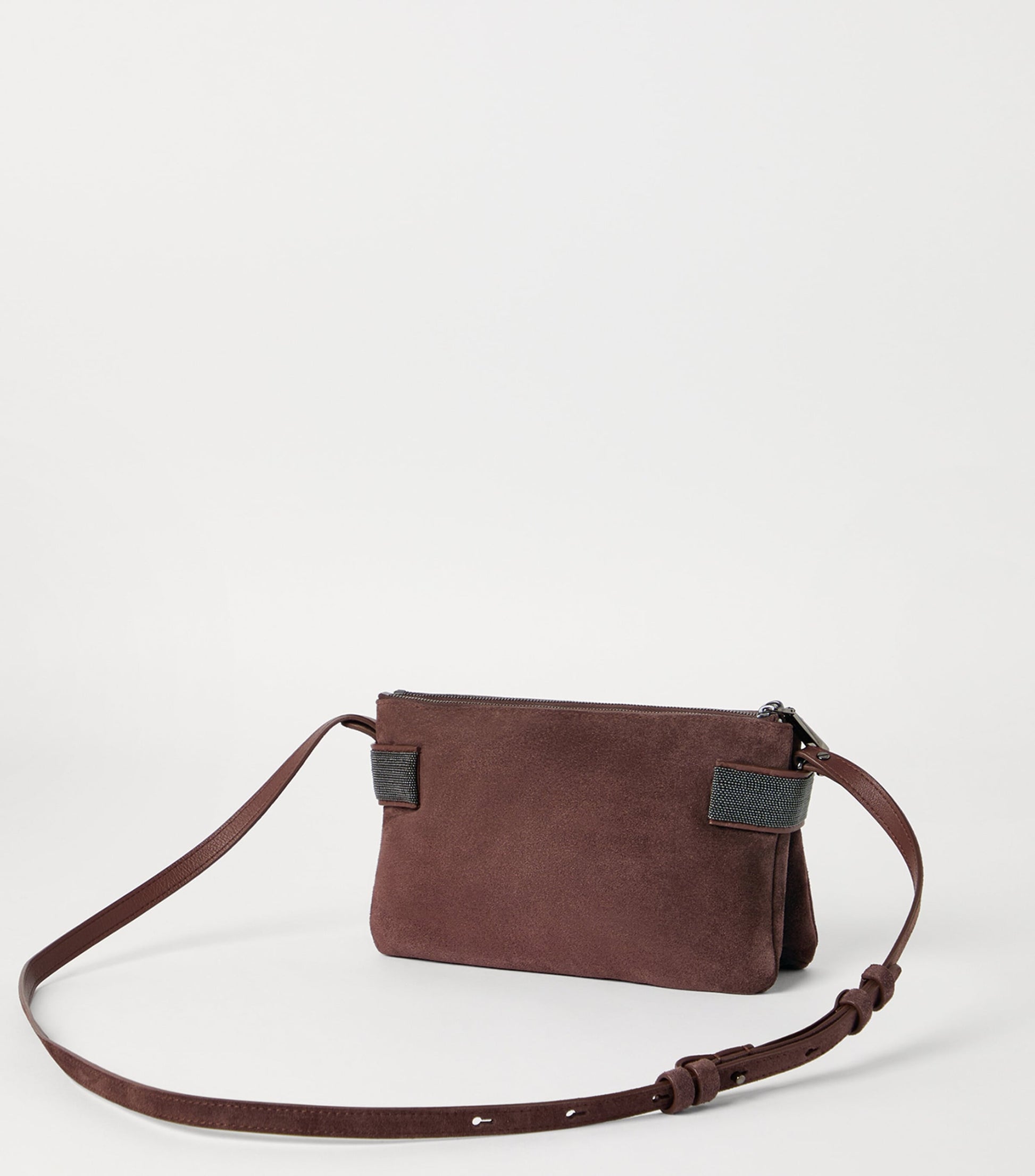 Brunello Cucinelli Mini Suede Essence Shoulder Bag