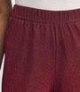 Oséree Burgundy Metallic Lumiere Trousers