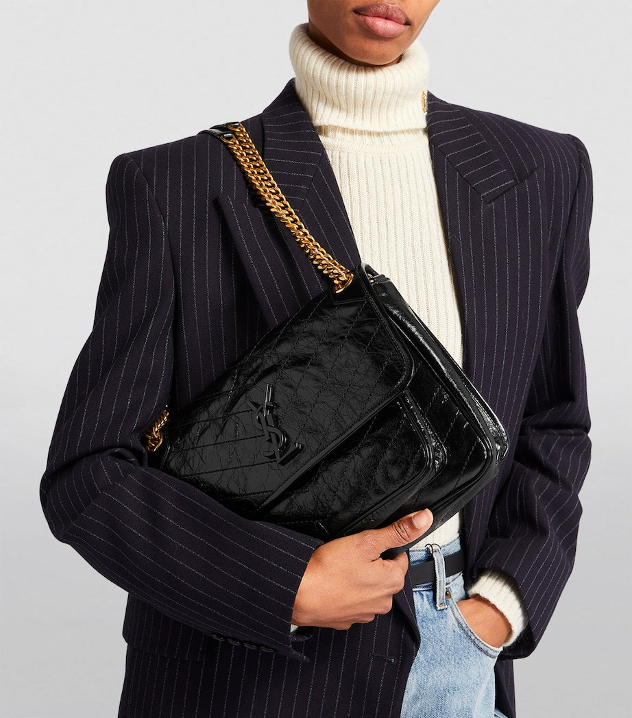 Black Medium Niki Shoulder Bag