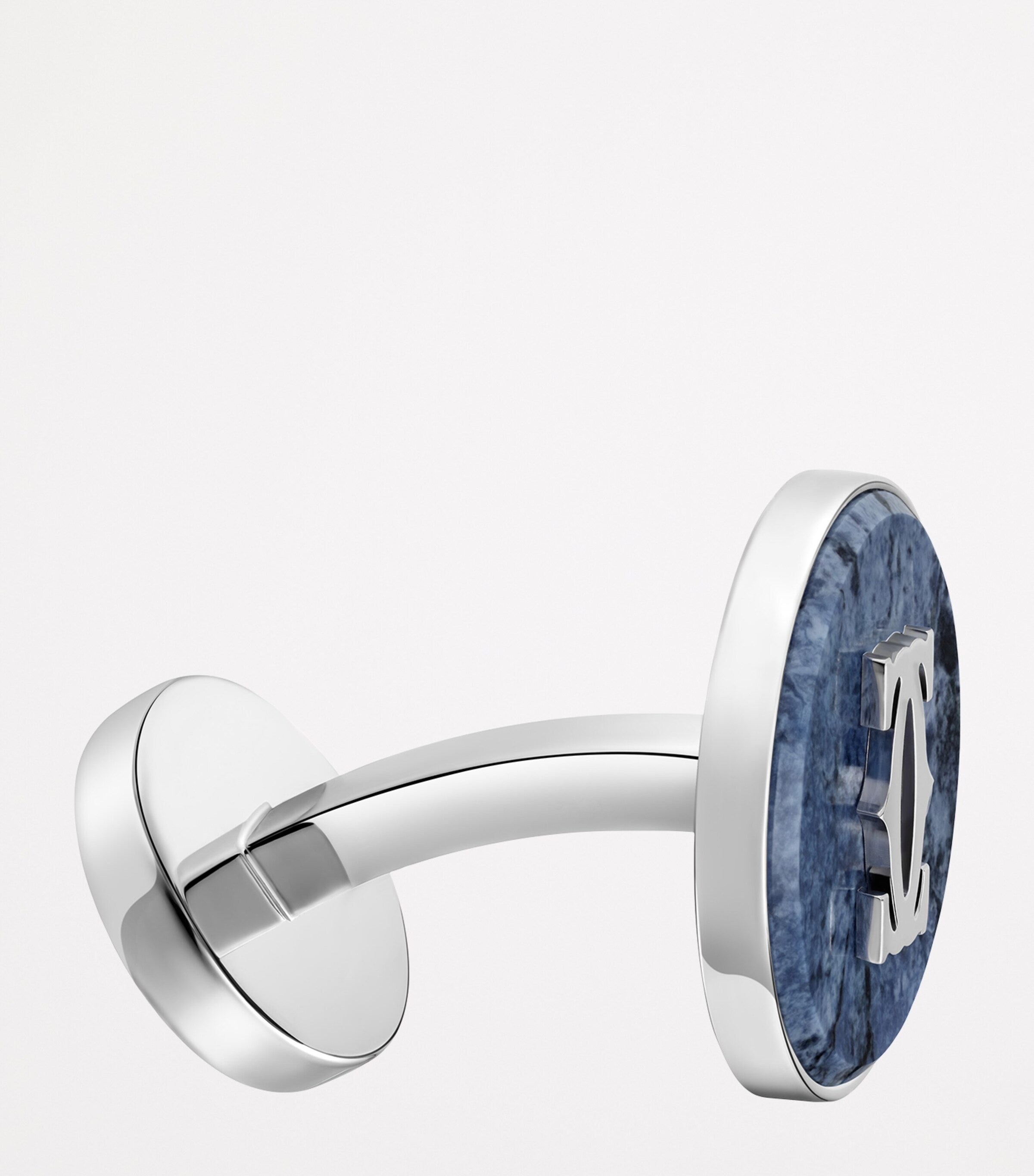 Cartier Sterling Silver Double C de Cartier Cufflinks