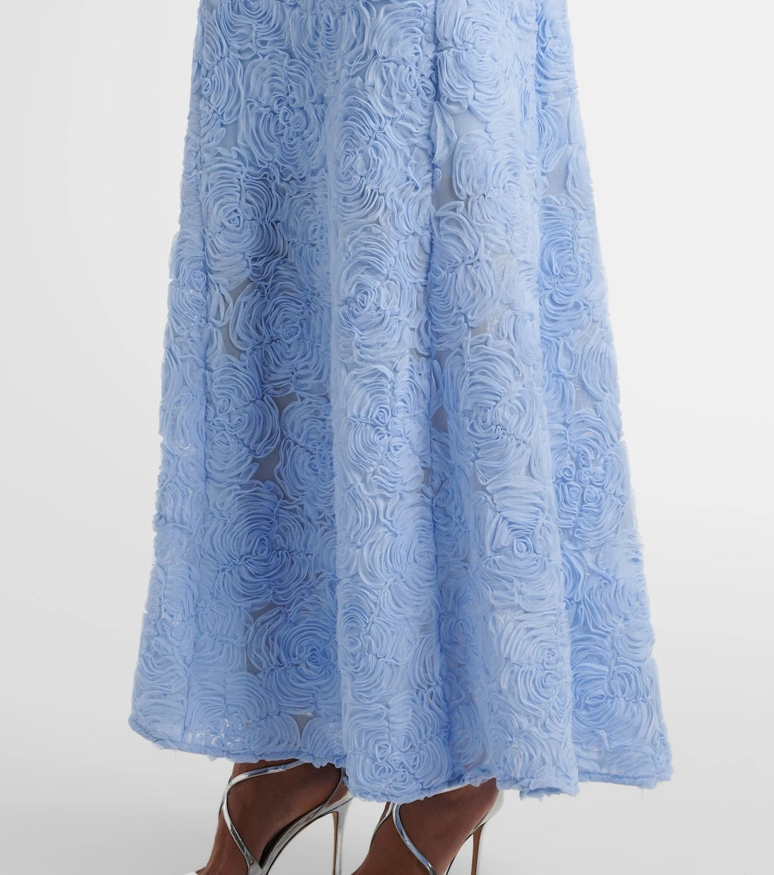 Rotate - Floral embroidered mesh maxi dress